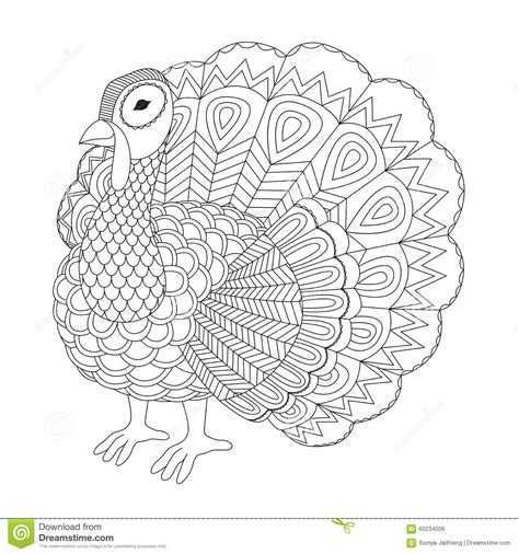 Preschoolers or kindergarten every type of kid's love to color pages, even many adults like coloring thanksgiving pages. Detailed Zentangle Turkey For Coloring Page For Adult ...