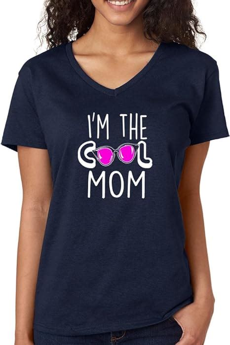 Signaturetshirts Womens Im The Cool Mom V Neck T Shirt