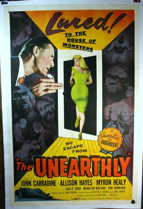 The Unearthly 1950s Horror Poster Original Vintage Movie Posters