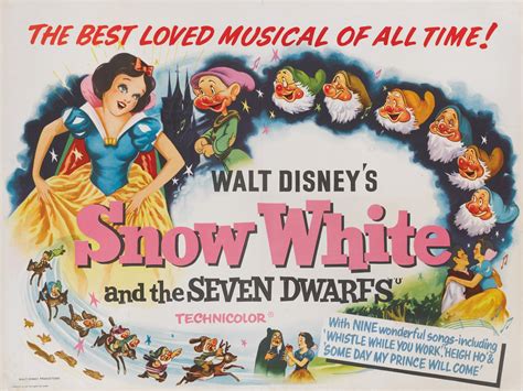 Snow White And The Seven Dwarfs 1937 Disney Cult Cartoon Movie Poster