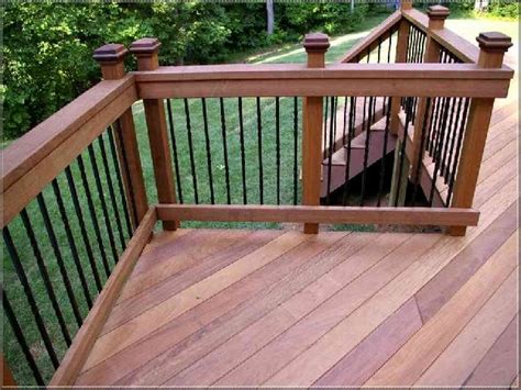 Wood Deck Railings With Metal Balusters Check Out Many Deck Railing