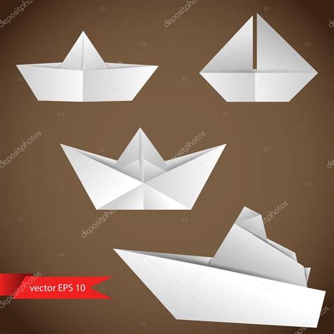 Set Of Origami Ships Stock Vector Image By ©somstock 109687062