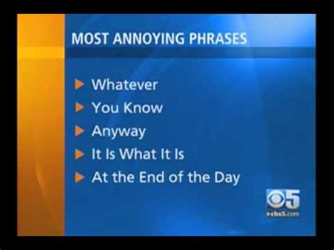 TOP 5 MOST ANNOYING PHRASES YouTube