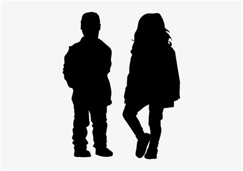 Boy And Girl Silhouette Public Domain Vectors Human Silhouette
