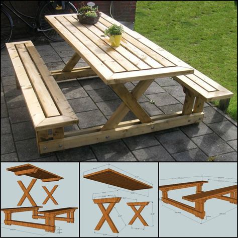 Picnic table rectangular dimensions drawings dimensions guide. Do-It-Yourself Picnic Table Tutorial - DIY projects for ...