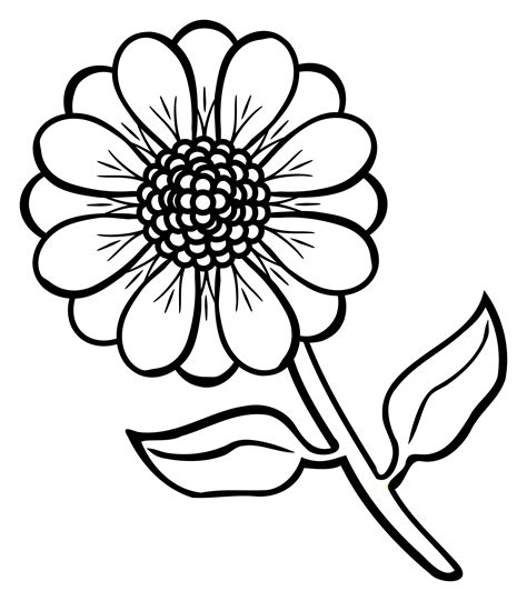 Clipart Flower Lineart
