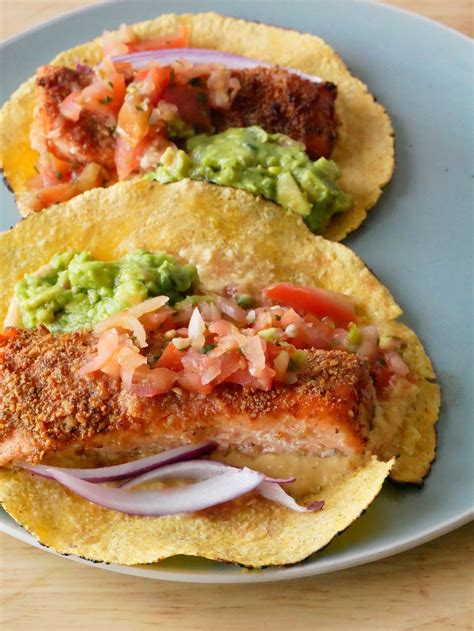Air Fried Salmon Tacos Recipe In 2022 Salmon Tacos Fried Salmon