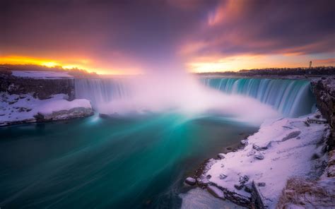 Niagara Falls In Winter 4k Ultra Hd Wallpaper Background