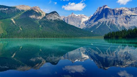 Download 1366x768 Wallpaper Lake Reflections Mountains Nature Tree