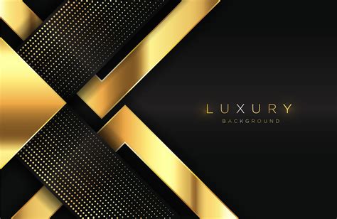 Geometric 3d Background With Glossy Gold Element Vector Geometric