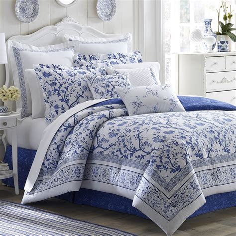 Laura Ashley 211392 Charlotte Bedroom Comforter Set Reversible King