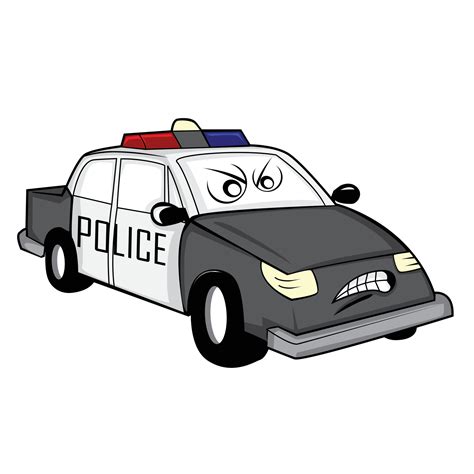 Police Car Cartoon Illustration 14486542 Vector Art At Vecteezy