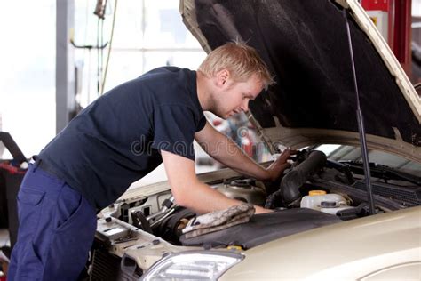 Mechanic Fixing Car Stock Photo Image Of Profession 20989172