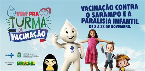 campanha de vacinação contra pólio e sarampo começa neste sábado 08 governo do estado do ceará