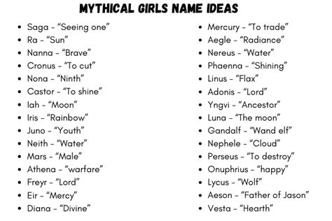 175 Awesome Mythical Girl Names With Meanings 2023