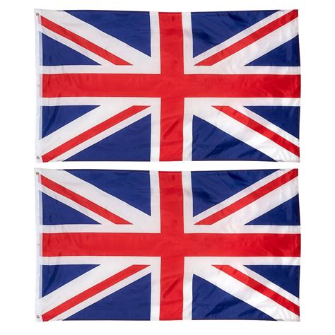 2 Piece Uk Flags Outdoor 3x5 Feet United Kingdom Flags British