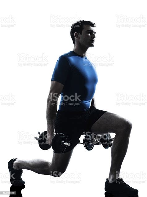 Man Exercising Weight Training Workout Fitness Posture Stock Photo
