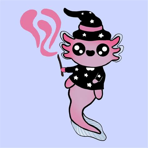 Axolotl Witch Hex A Lotl Kawaii Animals Character Disney Characters