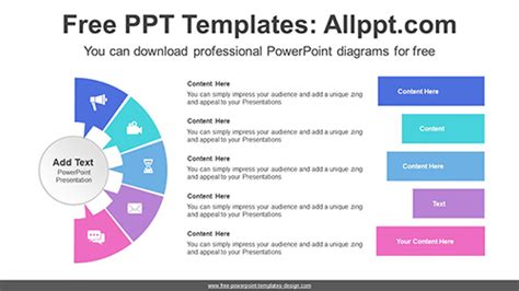 5 Halved Radial Doughnut PPT Diagram For Free