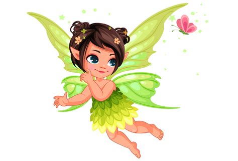 Beautiful Little Nature Fairy Flying 587601 Vector Art At Vecteezy