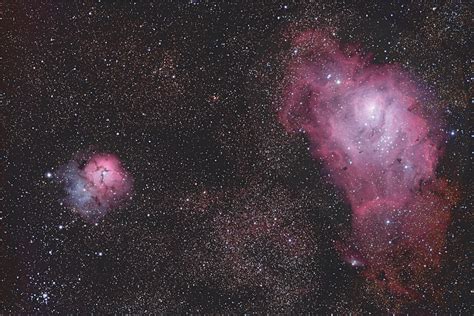 M8 The Lagoon Nebula And M20 The Trifid Nebula Astronomy Magazine