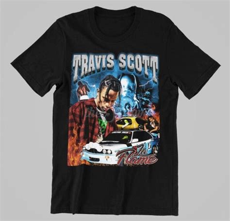 Travis Scott Shirt 90s Vintage Rap Tee Etsy Vintage Rap Tees