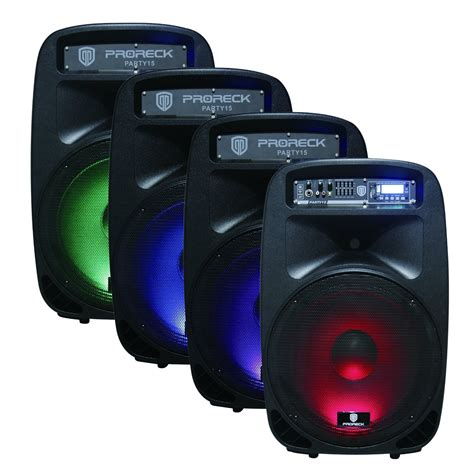 Proreck 2000w 15 Powered Dj Pa Speaker System Mixerstands Bluetooth