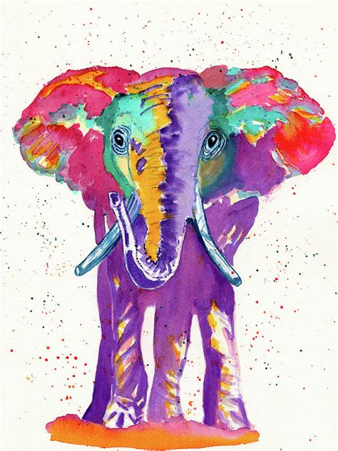Rainbow Elephant Painting By Deborah League Pixels