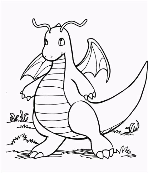 Pokemon Coloring Page Dragonite Coloring Home