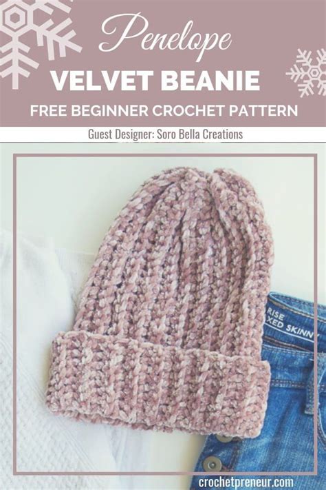 Penelope Velvet Beanie Crochet Pattern 30 Days Of Cozy Artofit