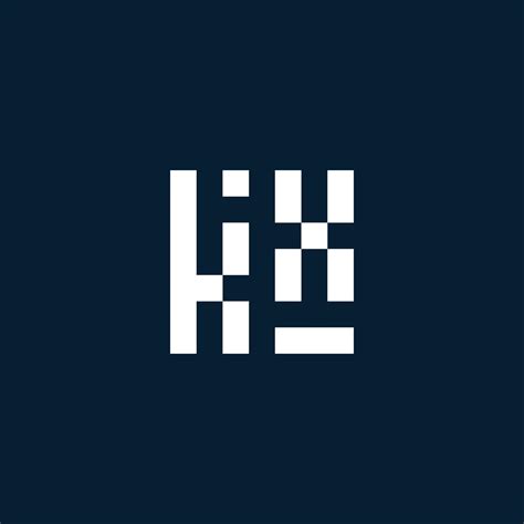 Kx Initial Monogram Logo With Geometric Style 10805124 Vector Art At Vecteezy