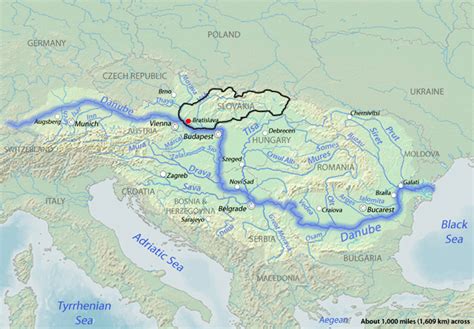 Map Of The Danube River Basin Download Scientific Diagram