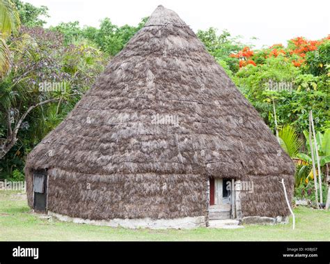 The Traditional Hut In Easo Village Lifou Island New Caledonia Stock