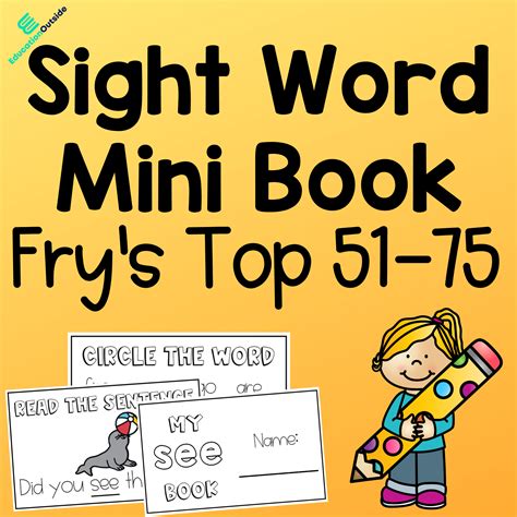 Sight Word Books Frys 76 100 Sight Words Education Outside