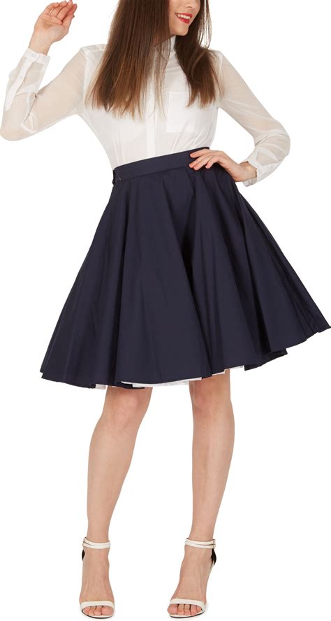 vintage rockabilly full circle pin up 1950 s flared swing skirt ebay