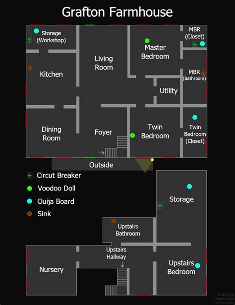 Phasmophobia Maps With Room Names Locations
