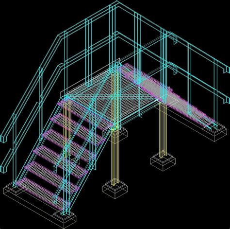 Catwalk Structure 3d Dwg Model For Autocad Designs Cad