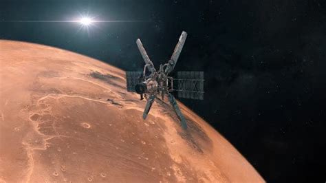 Observation Satellite In Orbit Of Mars By Spacestockfootage2 Videohive