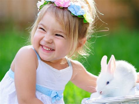 Girl With Rabbit Wallpapers Wallpaper Cave