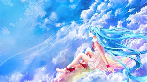 1150792 Sunlight Colorful Illustration Anime Anime Girls Sky