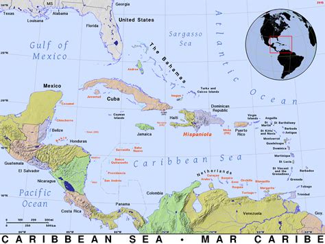 Caribische Eilanden Kaart