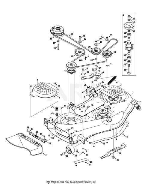 Troy Bilt 17arcacp011 Mustang 50 Xp 2014 Parts Diagram For Mower Deck