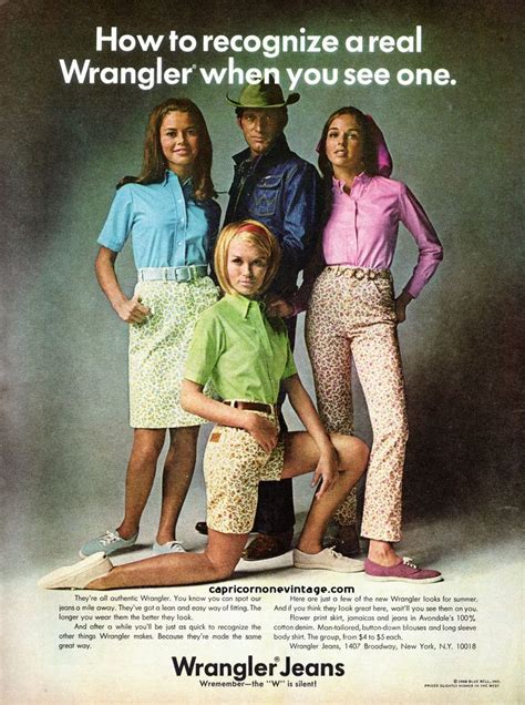 1968 Wrangler Jeans Magazine Ad 1960s Fashion Vintage Jeans Groovy Fashion