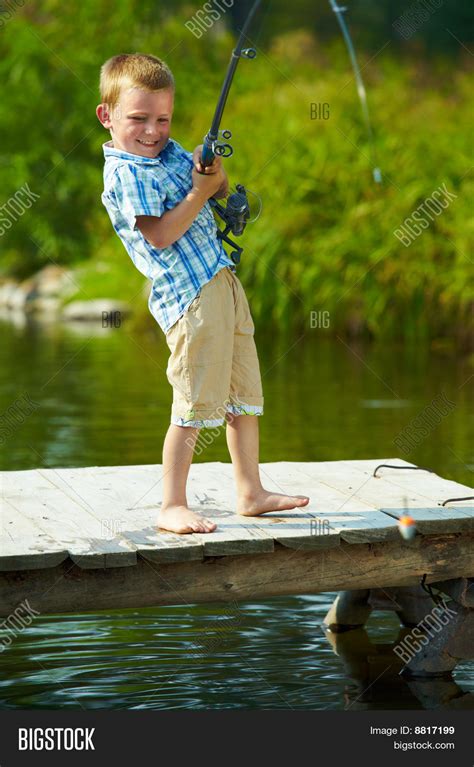 Kid Fishing Image And Photo Free Trial Bigstock