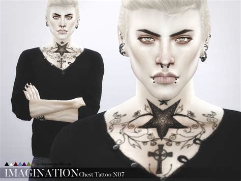 The Best Tattoos By Pralinesims Sims Chest Tattoo Sims Images And