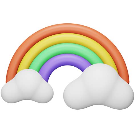 Rainbow 3d Rendering Isometric Icon 13250776 Png