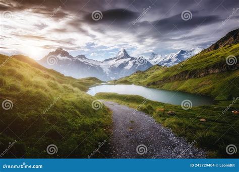 Panorama Horn Und Feuchthorn Lage Bachalpsee In Den Schweizer Alpen