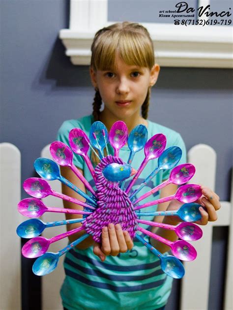 Diy How To Make Beautiful Peacock With Plastic Spoon Artofit