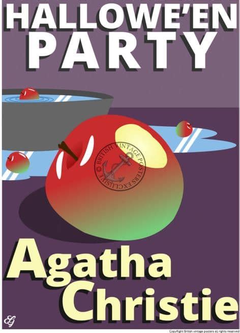 Agatha Christie Poirot Halloween Party Art Poster