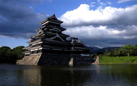Brown And White Pagoda Temple Landscape Japan Castle Matsumoto Hd